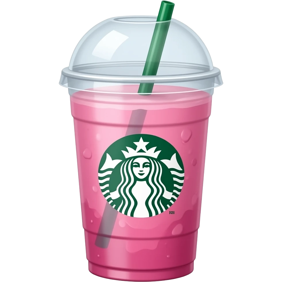 Pink StarBucks Drink emoji
