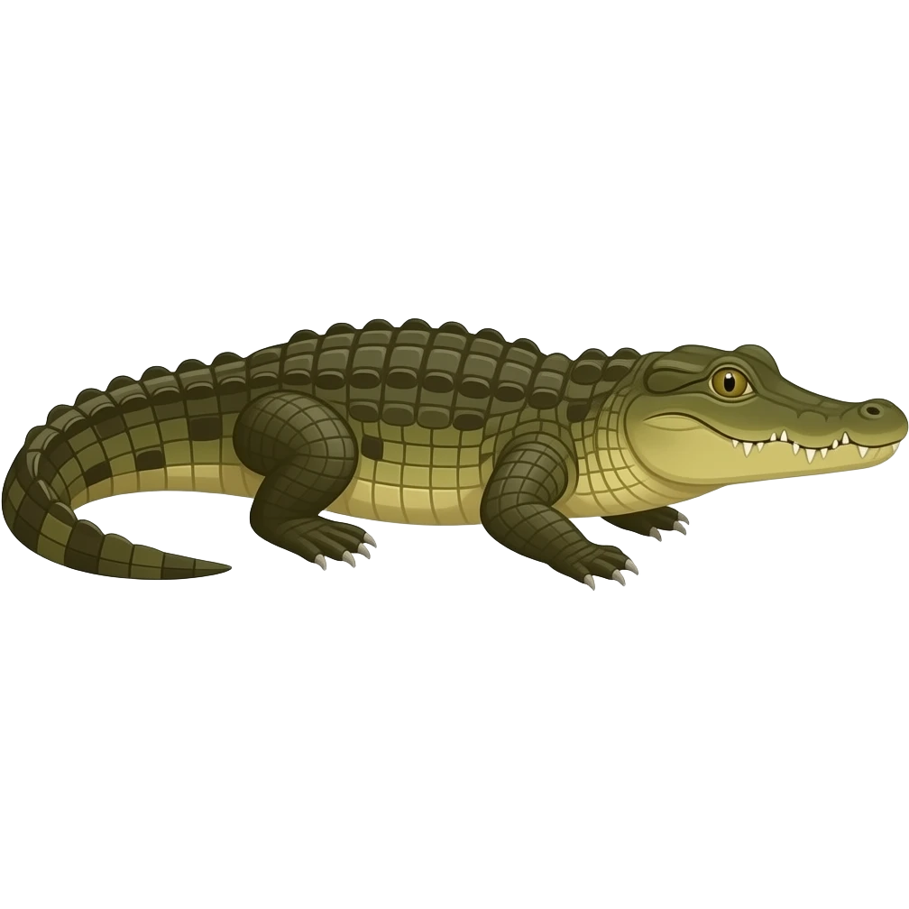 full body Crocodile emoji facing towords right side emoji