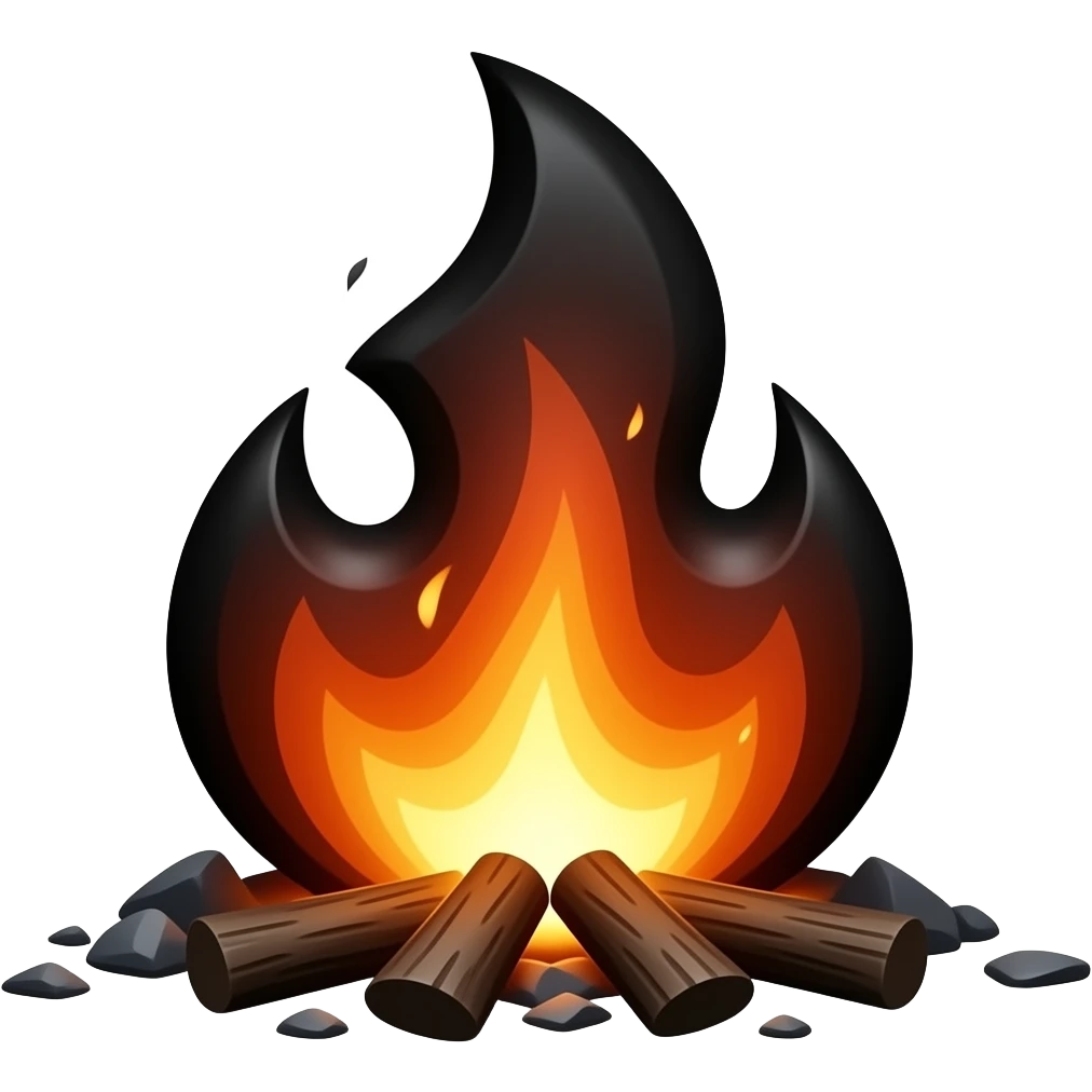 Black fire emoji