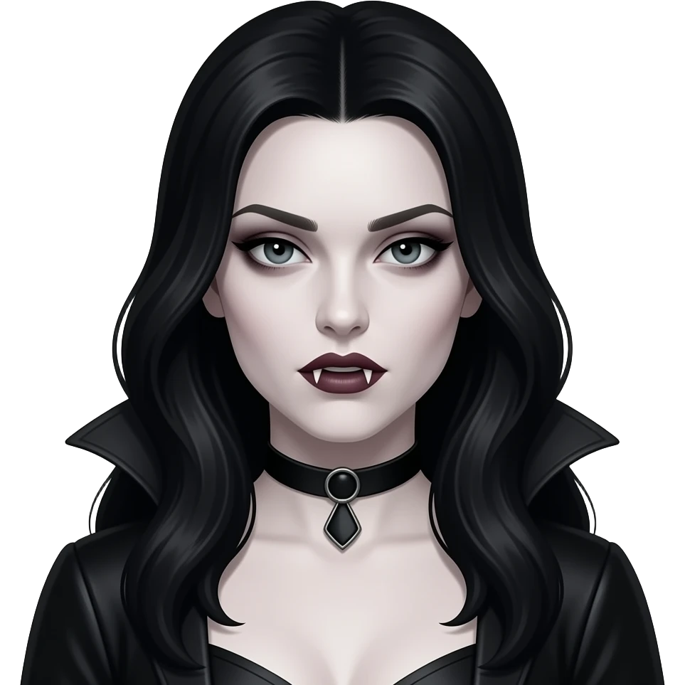 Quero uma mulher igual a personagem katherine Pierce  soq mais gótica e em forma de vampira emoji