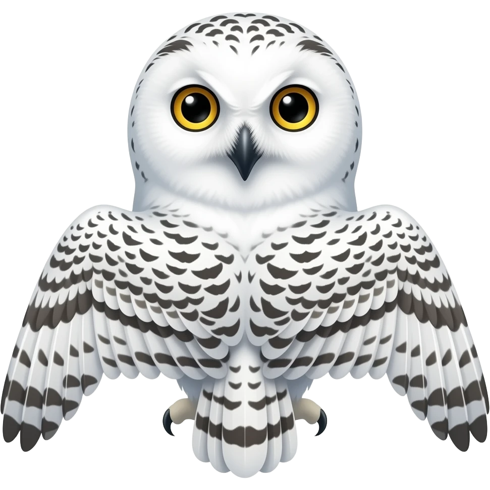 Hedwig the White Owl from Harry Potter from behind in midair emoji