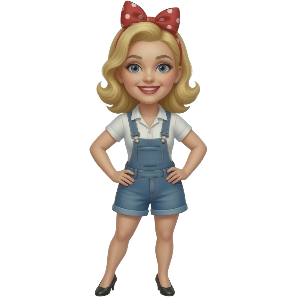 eccentric pin-up girl from head to toe emoji