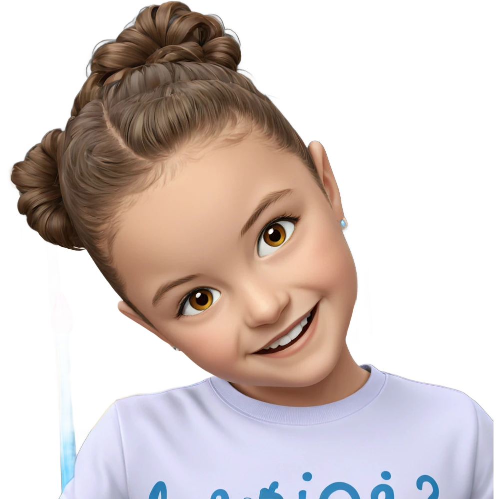 smiling girl with brown hair emoji