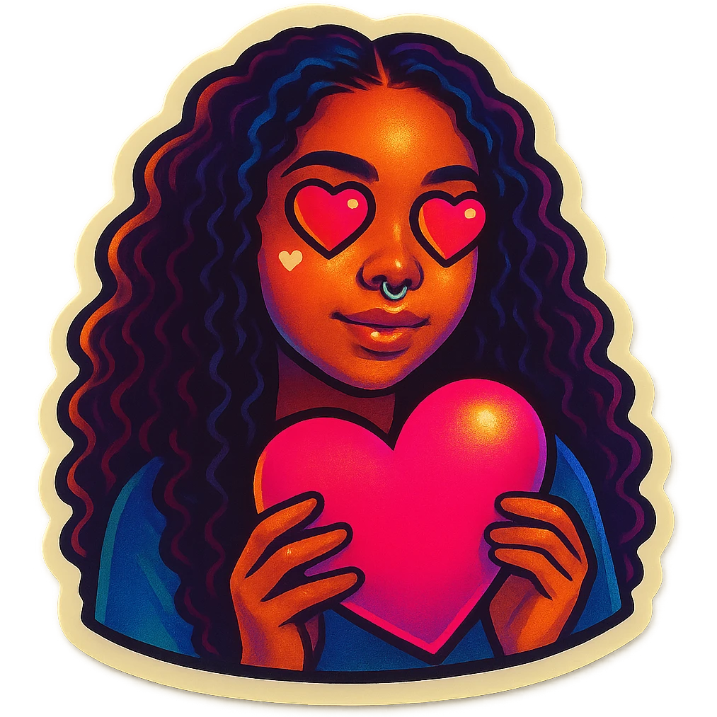 in love heart eyes 
holding a pink heart  emoji