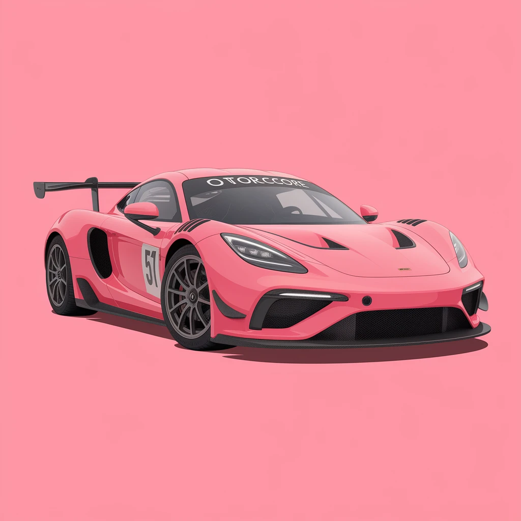 Using a transparent background, give the Assetto Corsa a cute Cottagecore makeover emoji
