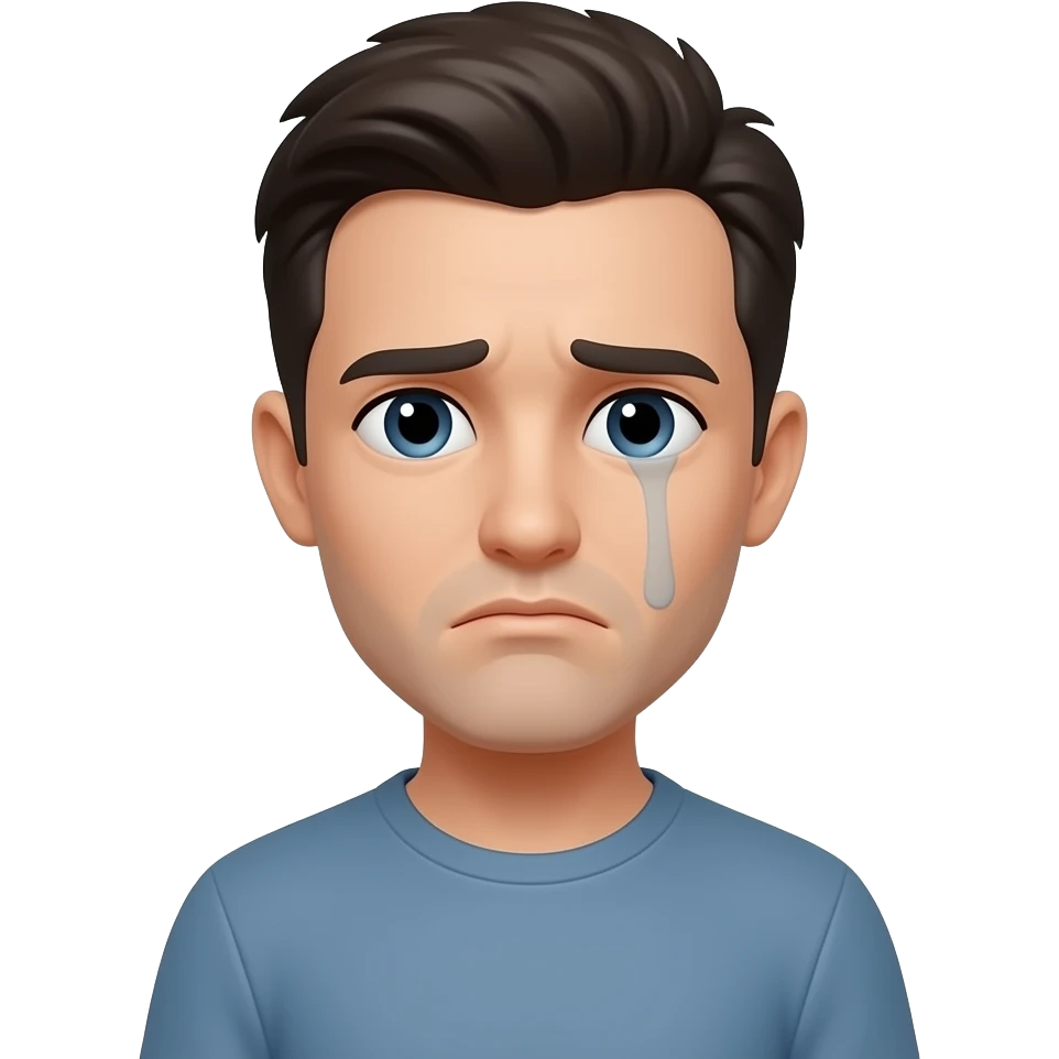 Create a Sad reaction emoji for a new social media app emoji