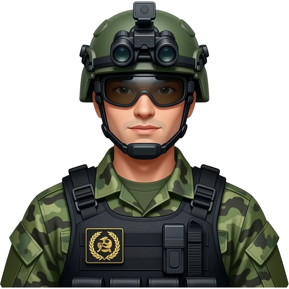 Night Uniform of soldier emoji