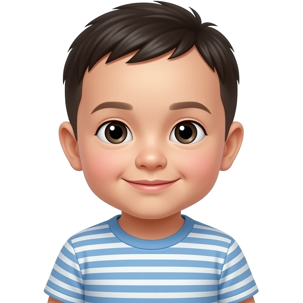 Make an emoji of Leo Chen2 month old baby boy, make him look more like a little baby emoji