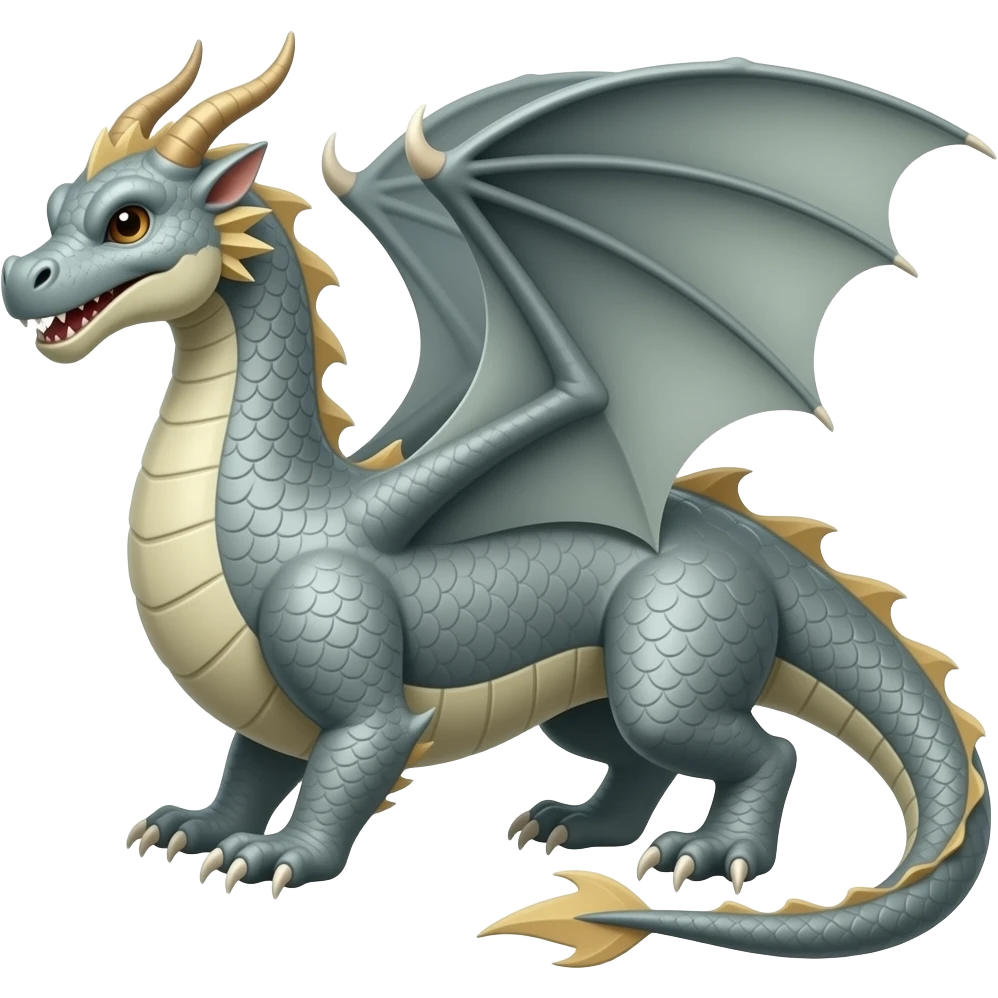 grey dragon fullbody emoji