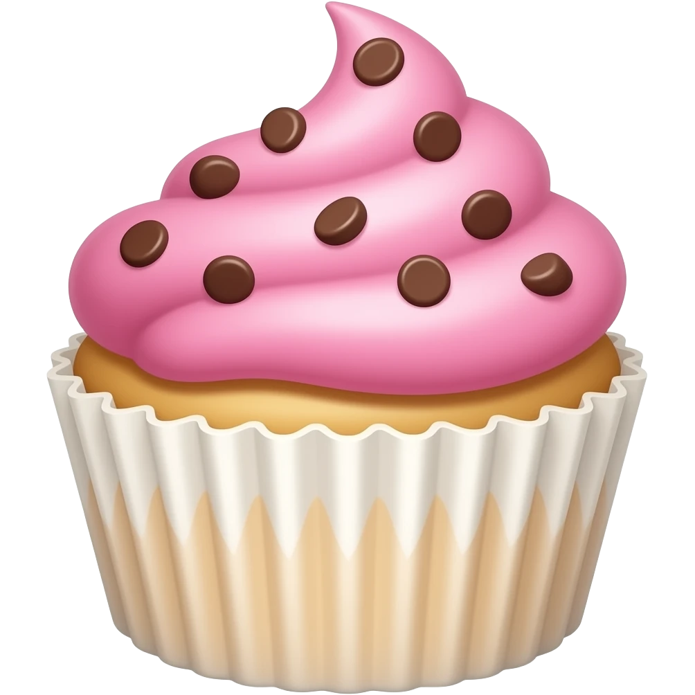 Cupcake with pink icing emoji