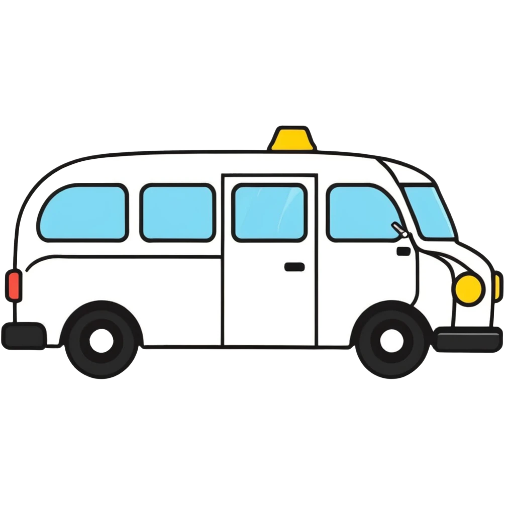 Black van taxi emoji