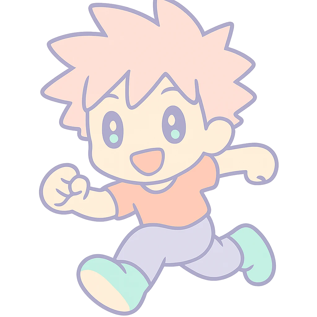 anime character, spiky hair, intense expression, action pose, shonen anime style emoji