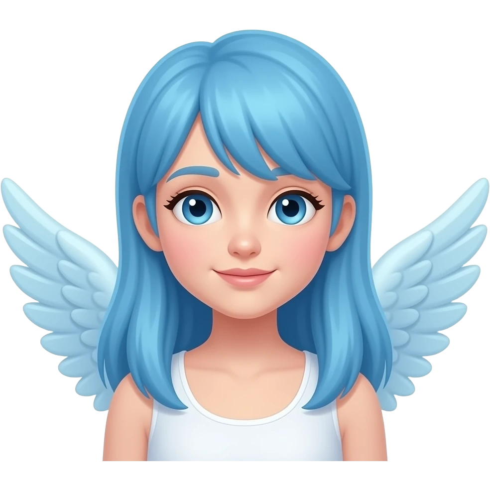 blue haired angel emoji