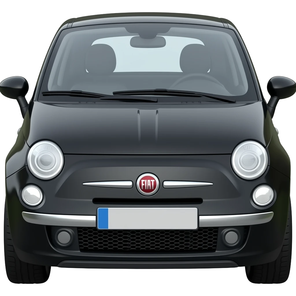 Fiat500 schwarz emoji
