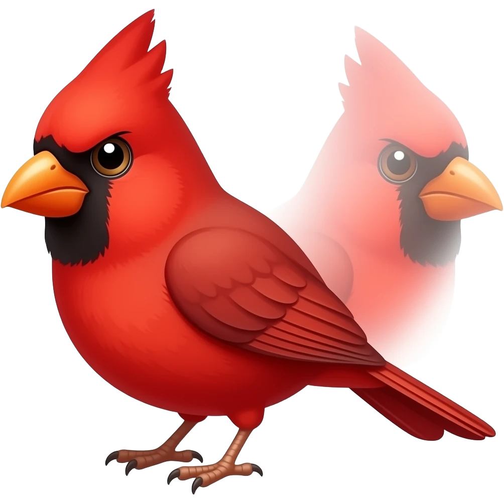 Angry bird cardinal emoji