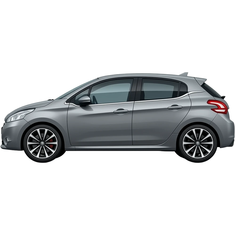 Peugeot 208 GT Grise de côté emoji