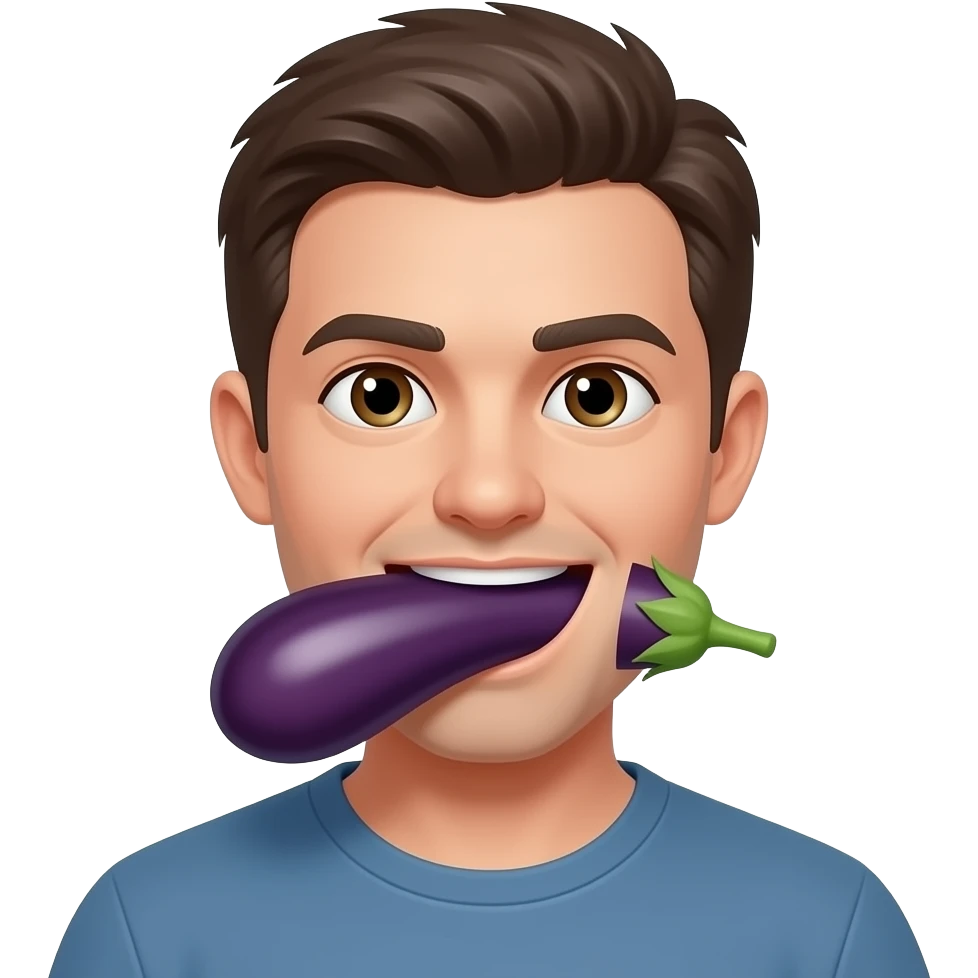 Beggplant in mouth emoji
