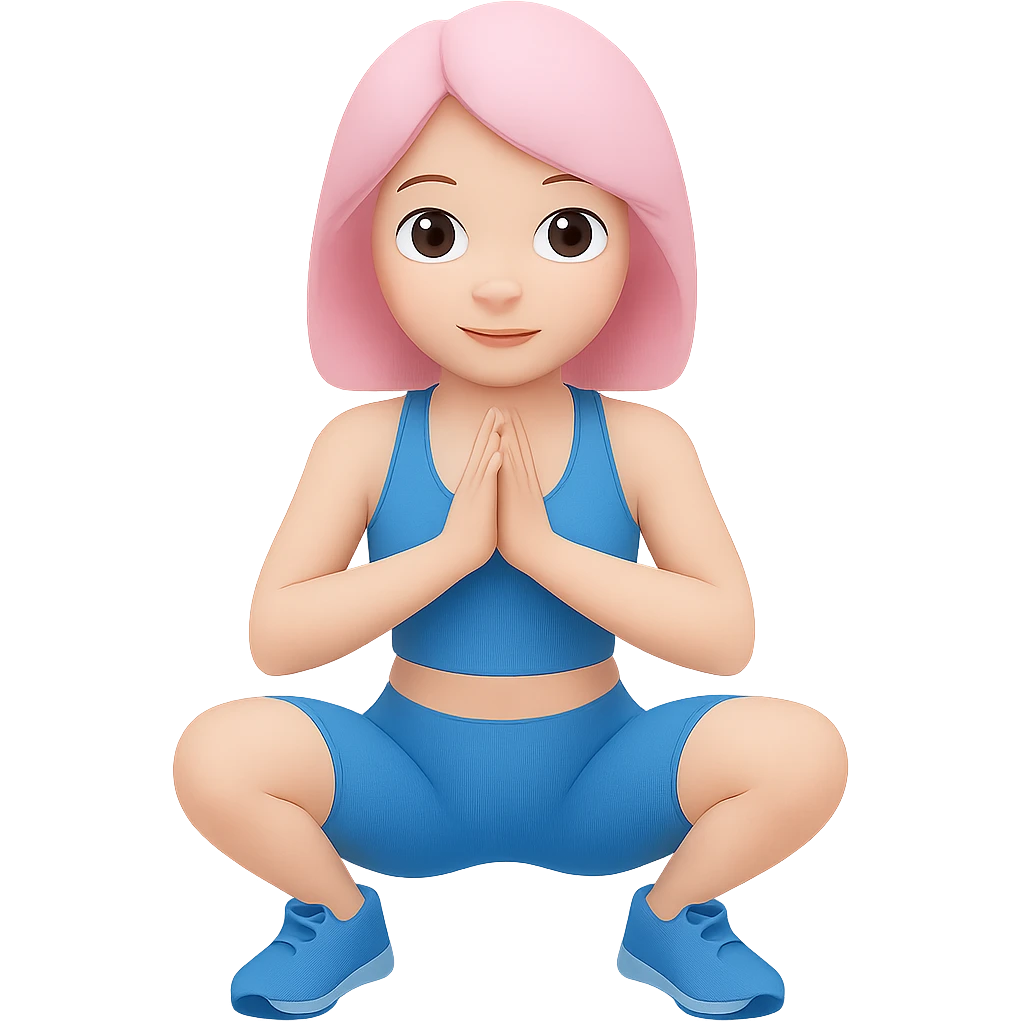 Change hair color to pastel pink, keep the rest the same, SFW, in apple emoji style with no background. emoji