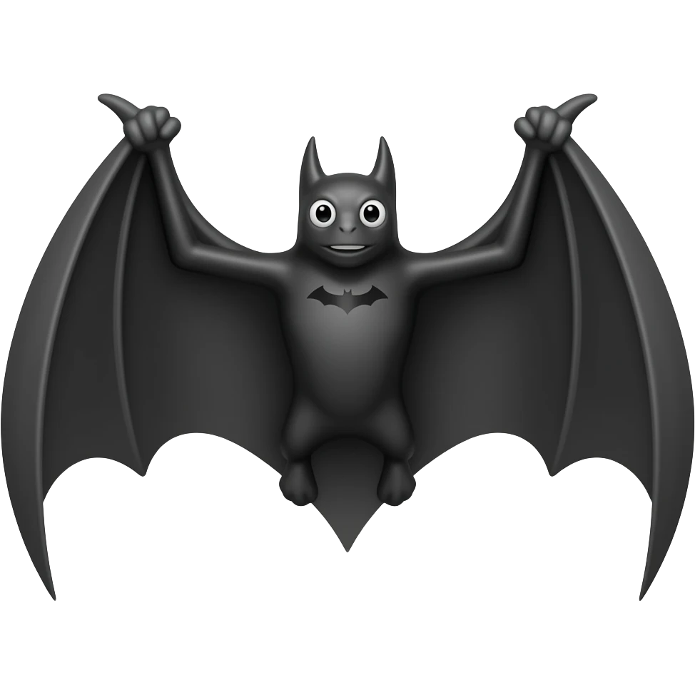 Batman emoji only the black bat emoji