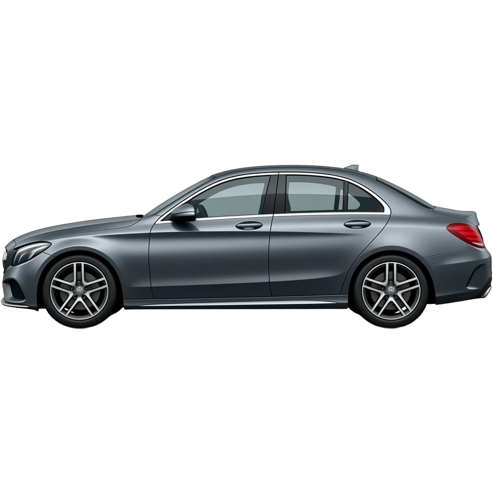 dark Graphite Grey Metallic mercedes c class w205 from the side emoji