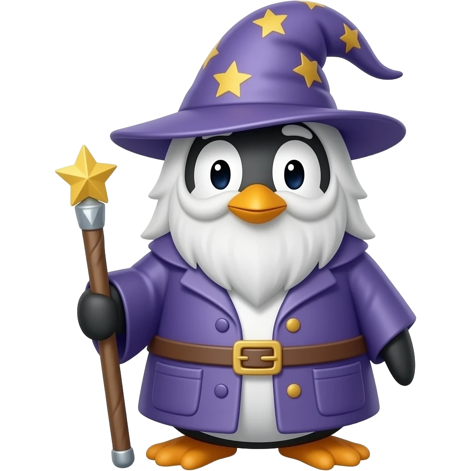 Penguin Wizard emoji