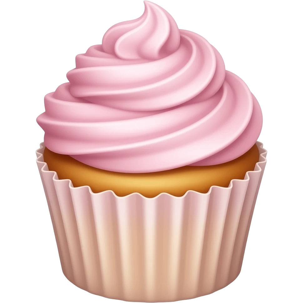 Cupcake with pink icing emoji