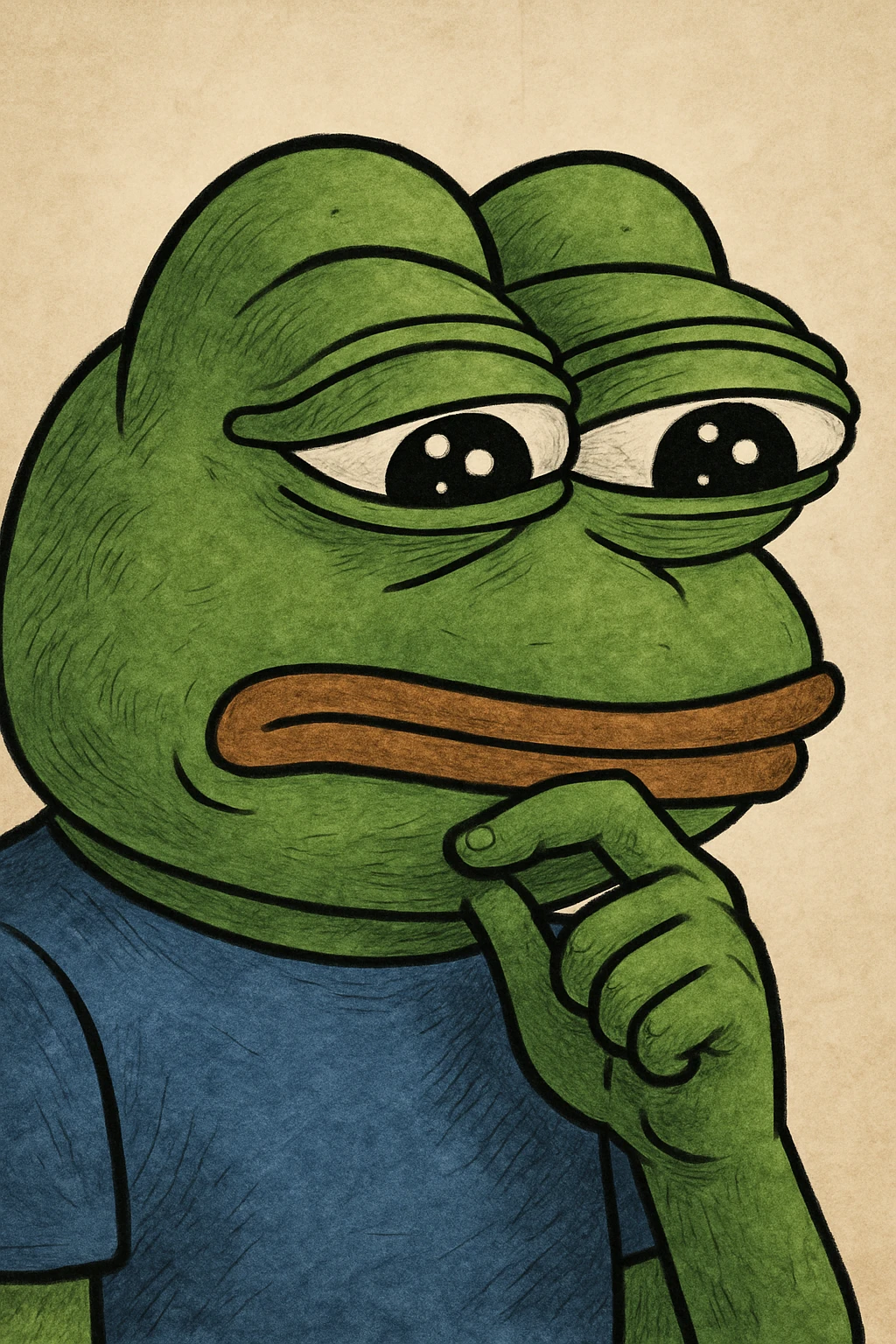 pepe the frog thinking emoji