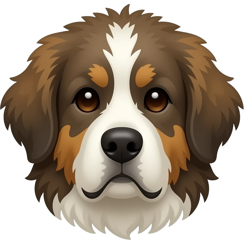 tête de chien berger des pyrénées à tête rase emoji