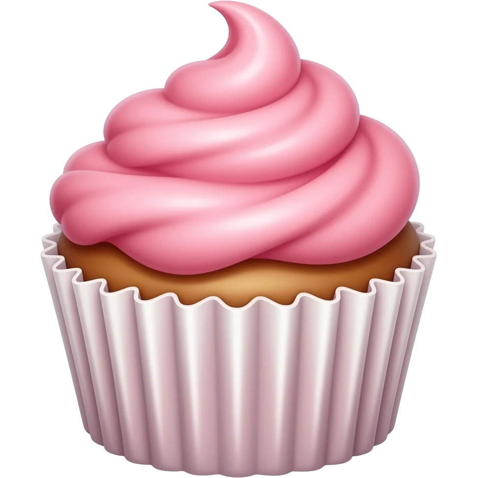 Cupcake with pink icing emoji