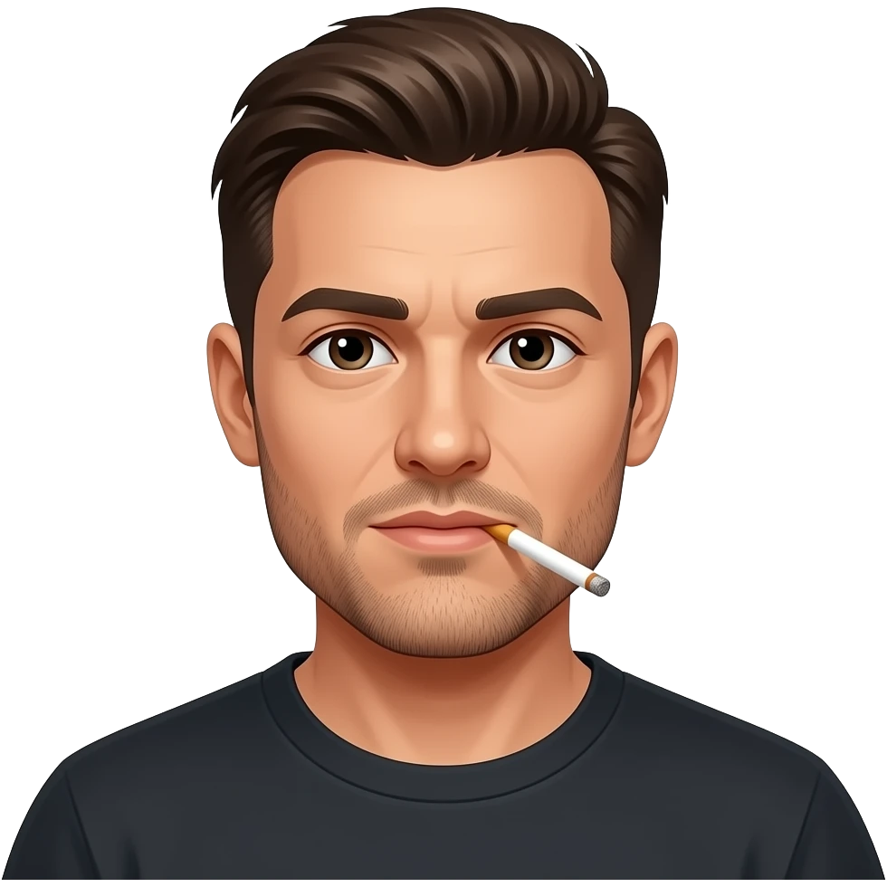 Man smoking crack emoji