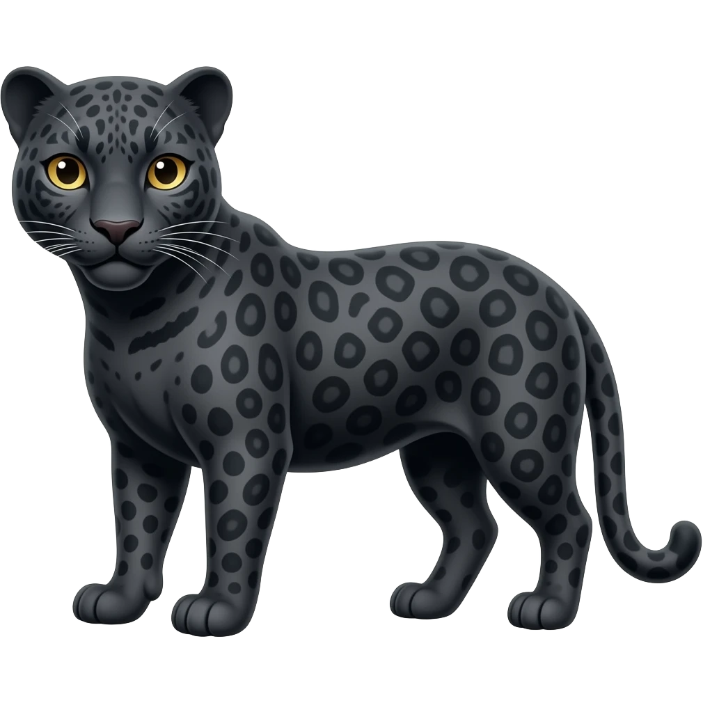 Black leopard emoji