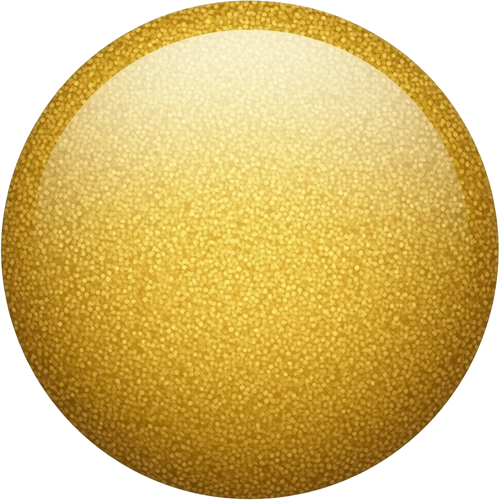 glitter gold dot emoji