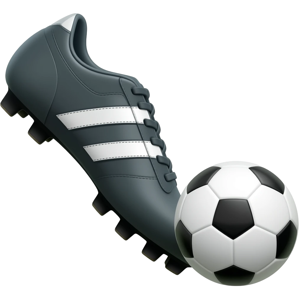 football boot kicking ball emoji