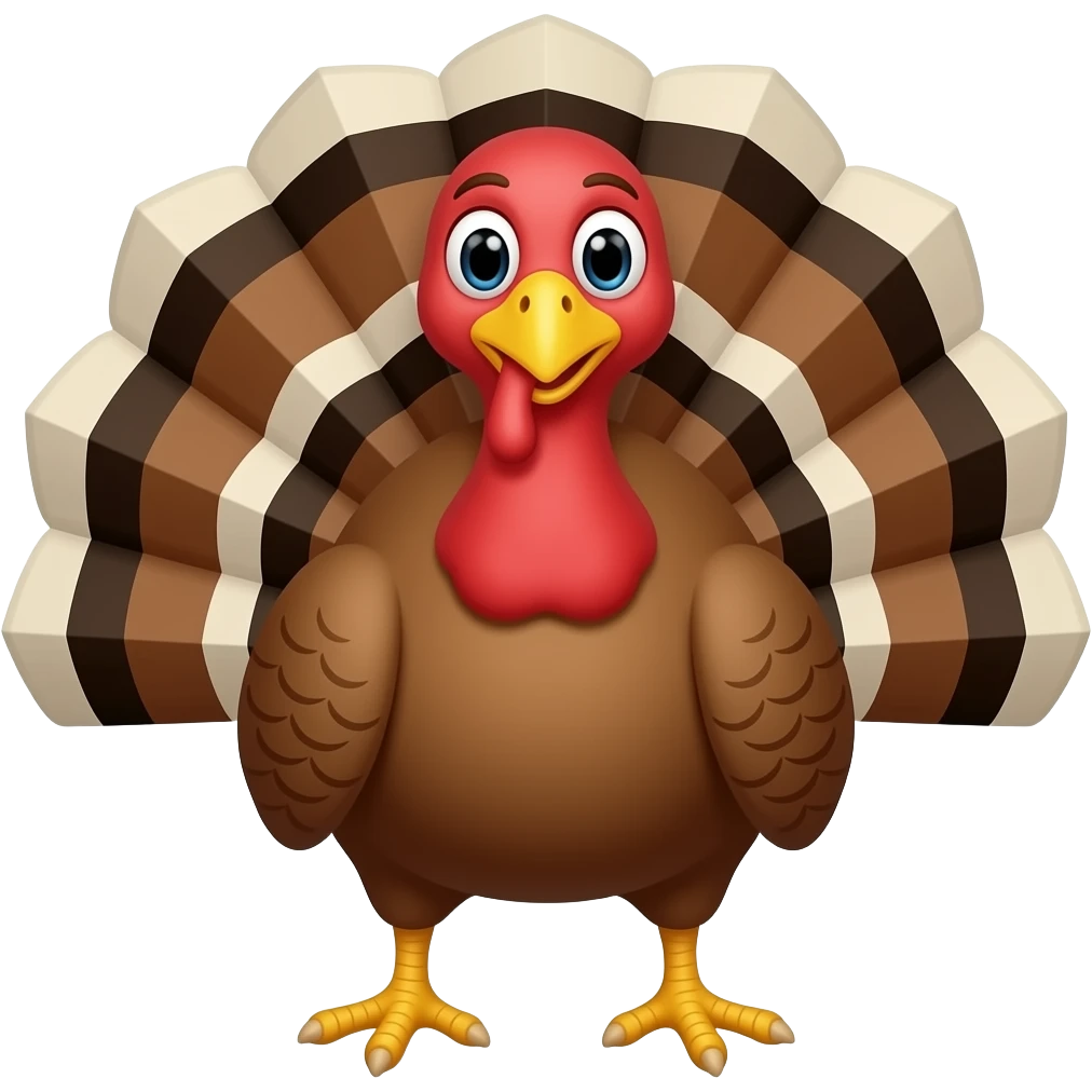 Cartoon 2d turkey emoji