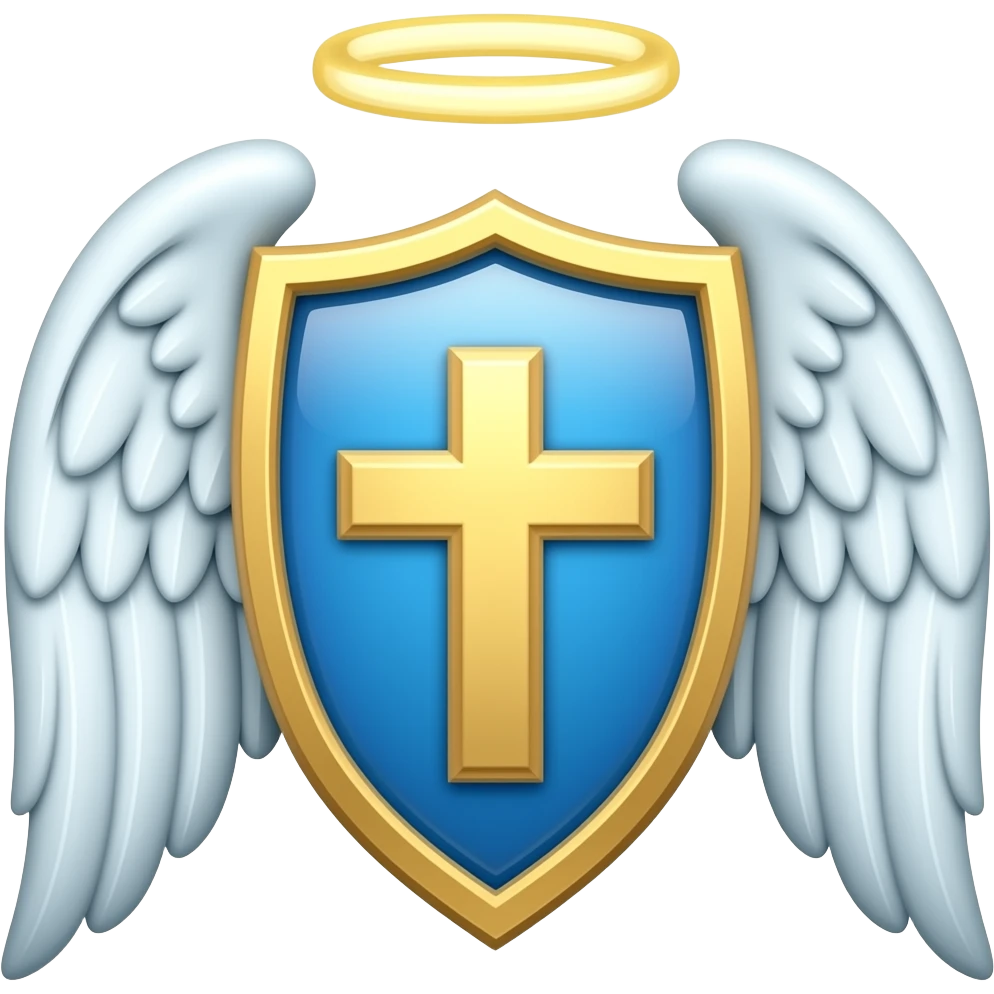 Holy Saint Emblem with diamond Wings emoji