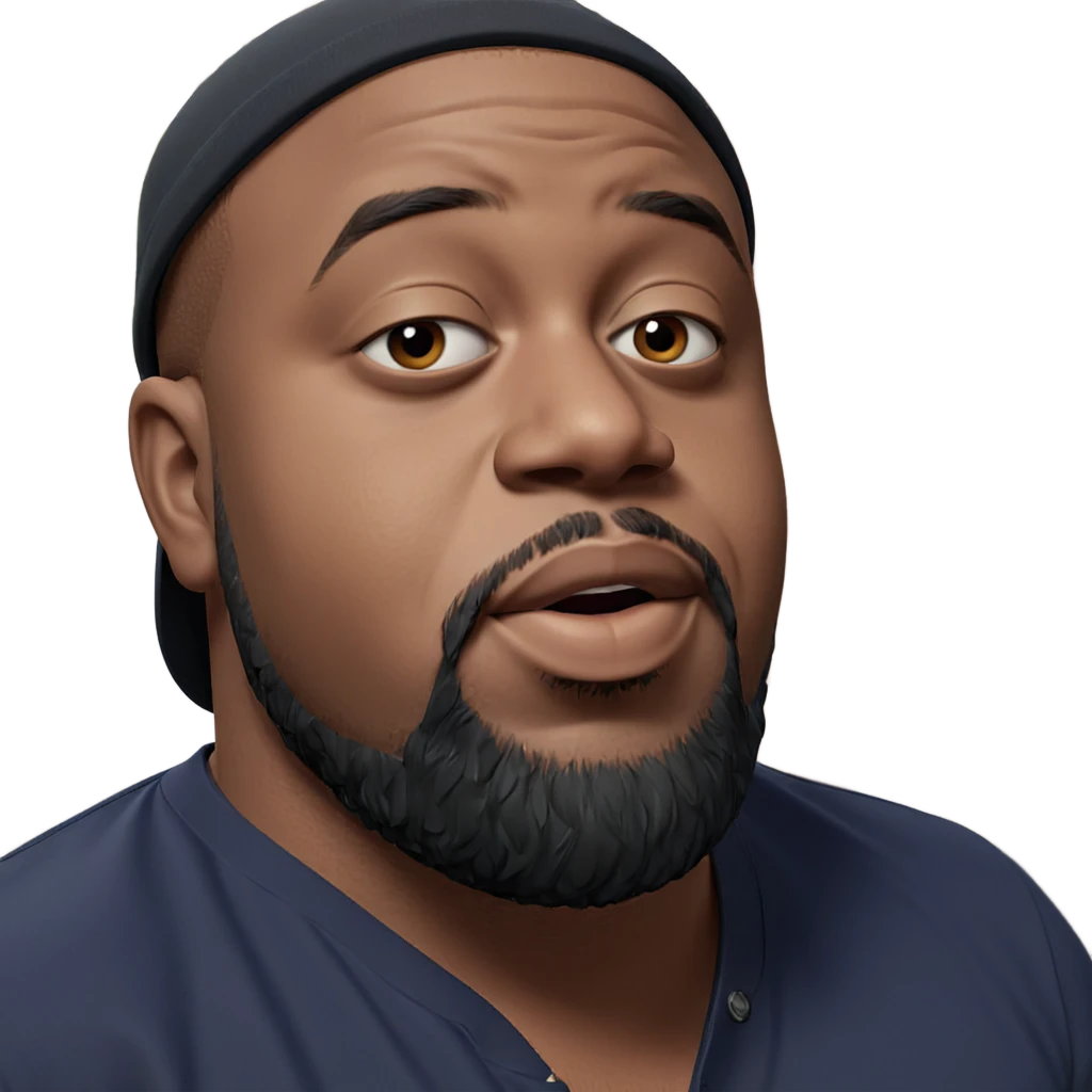 cool guy with beard hat emoji