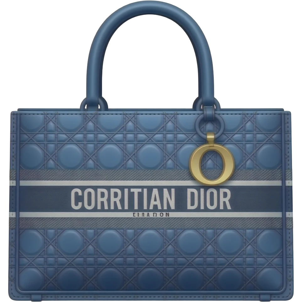 blue dior tote bag emoji