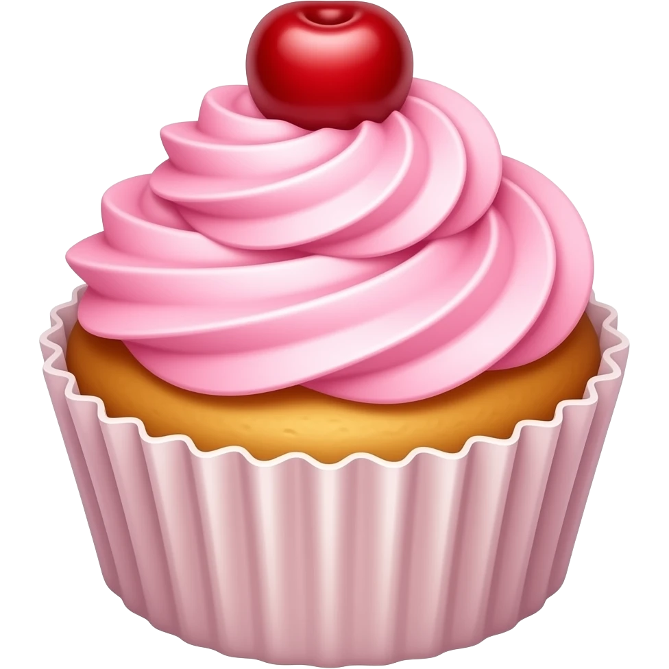 Cupcake with pink icing emoji