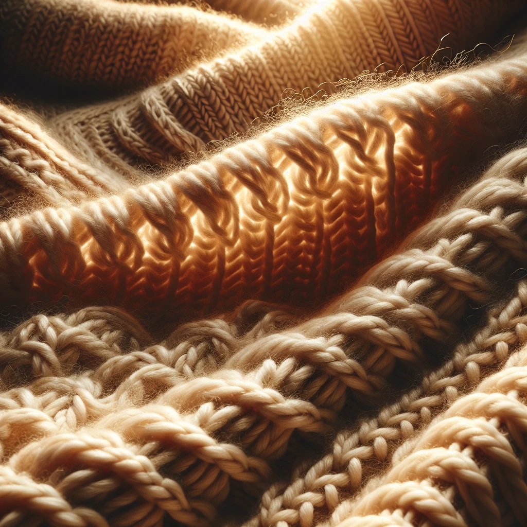 knitted sweater texture, seamless pattern, warm beige and cream tones, cozy autumn background, soft fabric style emoji
