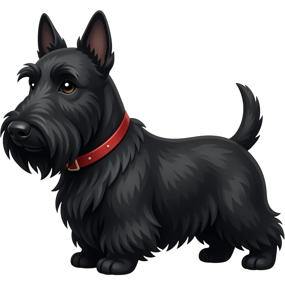 Black Scottish terrier emoji