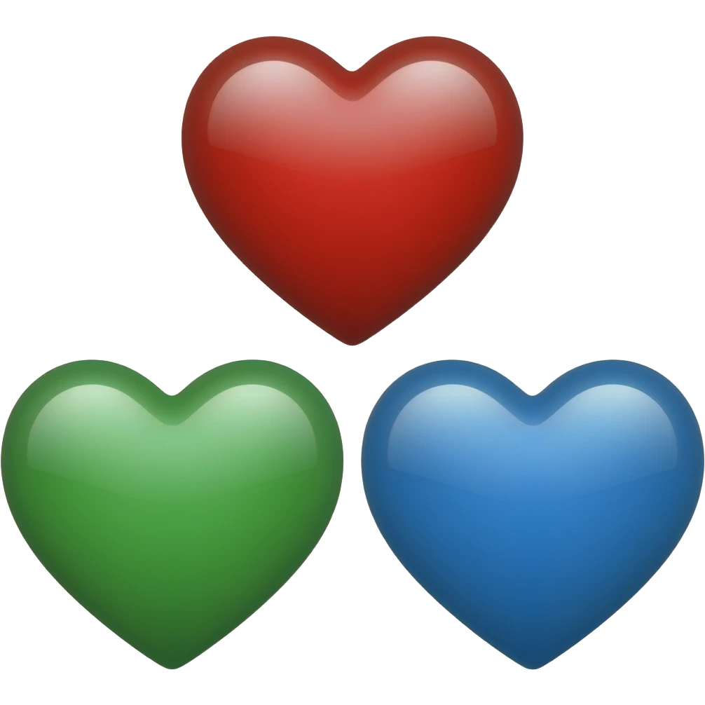 ❤️💚💙 emoji