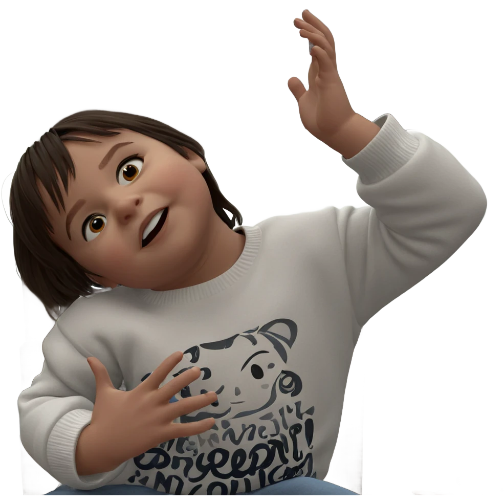 dreamy girl in white sweater emoji