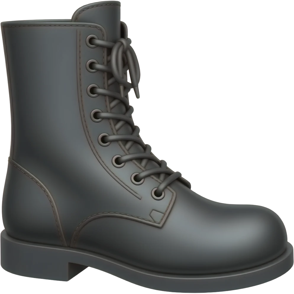 A moon boot, for ankle injury, black emoji