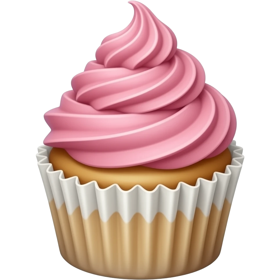 Cupcake with pink icing emoji