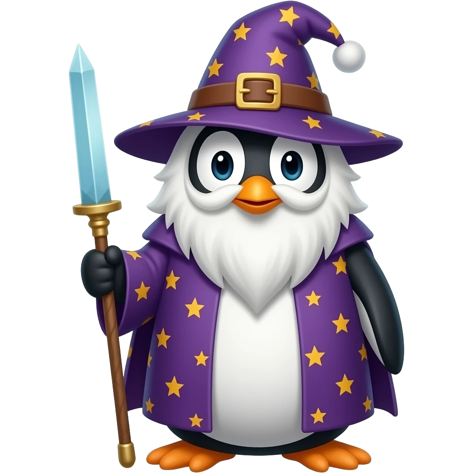 Penguin Wizard emoji