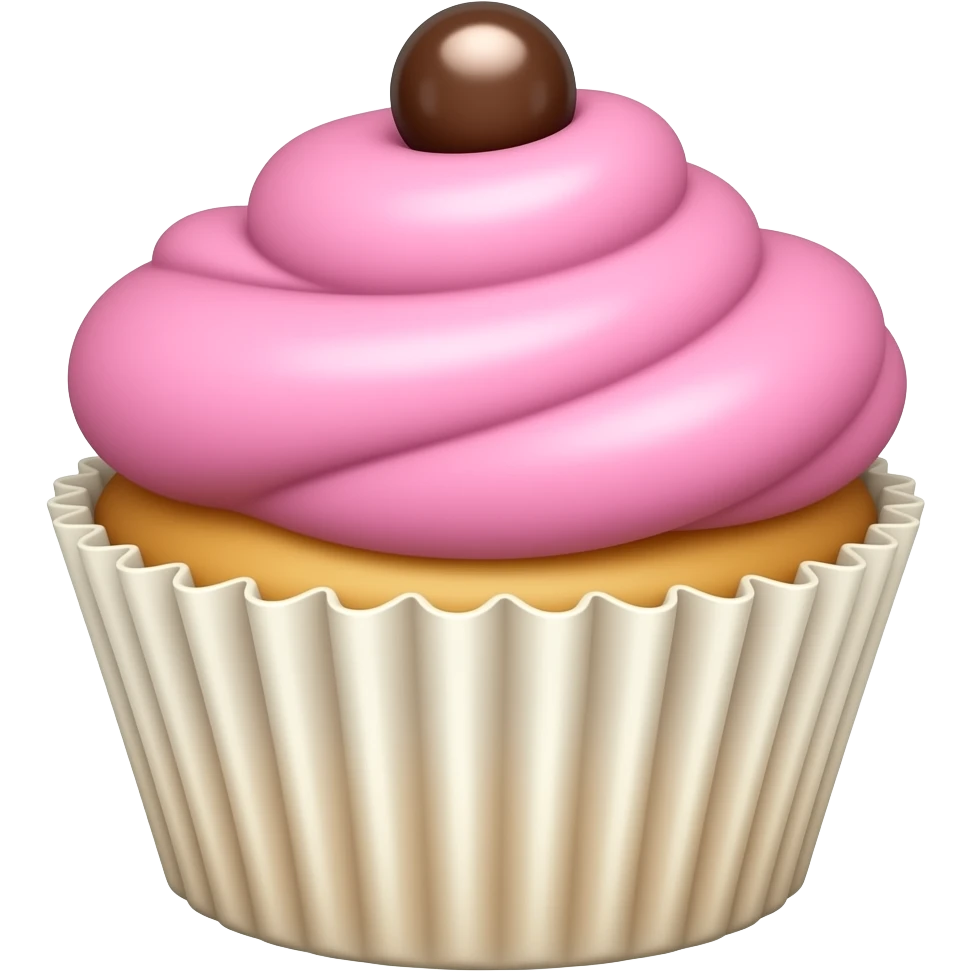 Cupcake with pink icing emoji