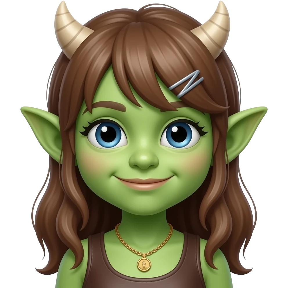 Cute girl goblin emoji emoji