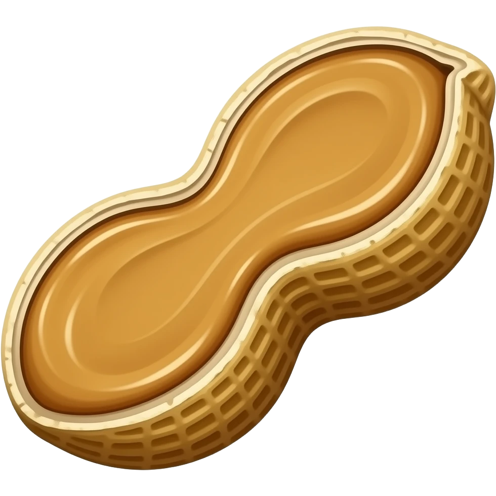 peanut nut turning into nut butter emoji