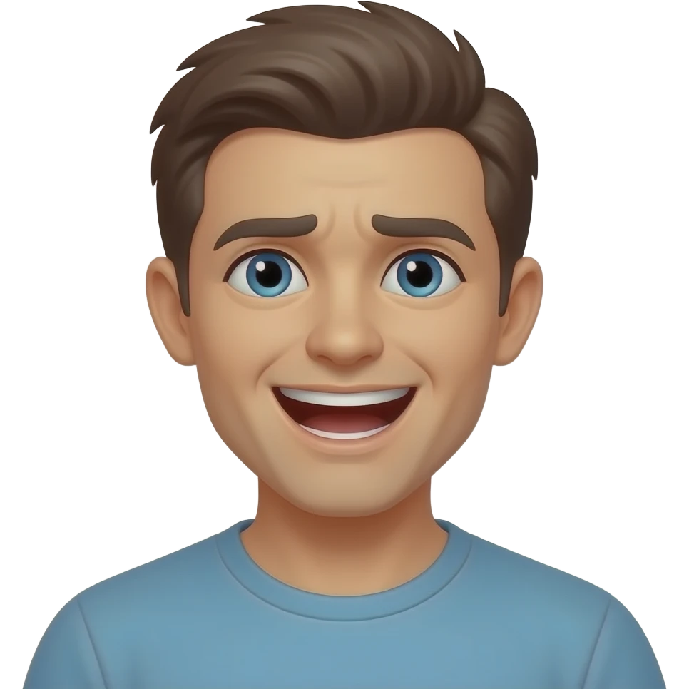 Laugh confused emoji