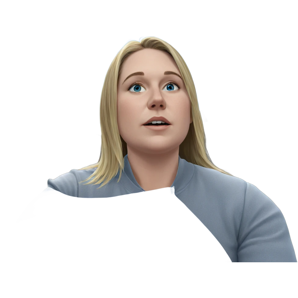 blonde girl under blue sky emoji